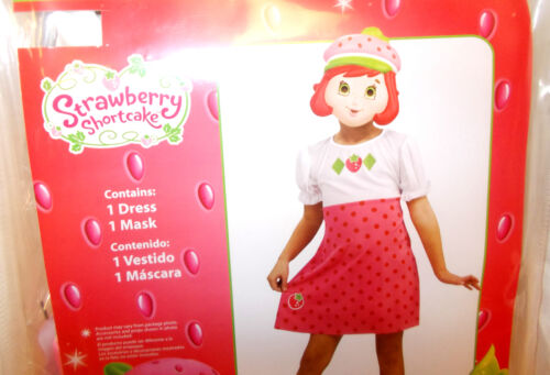 Strawberry Shortcake Pink Dress Mask Child Costume 3-4T NIP