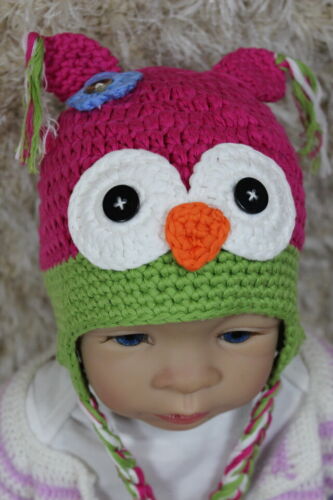 Details about  / Wholesale Lot 9 Handmade Knit Crochet Hat Newborn Baby Child Kids Owls Hat Cap