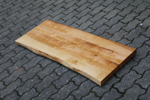 Waschbecken Tischplatte Platte Birke Massiv Holz mit Baumkante NEU Leimholz