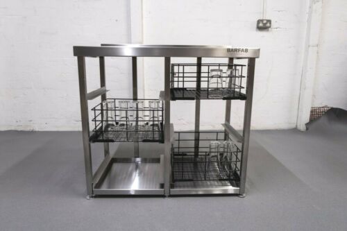 Double Three Tier Stainless 400x400 Glasswash Basket Storage For Modular Bar 