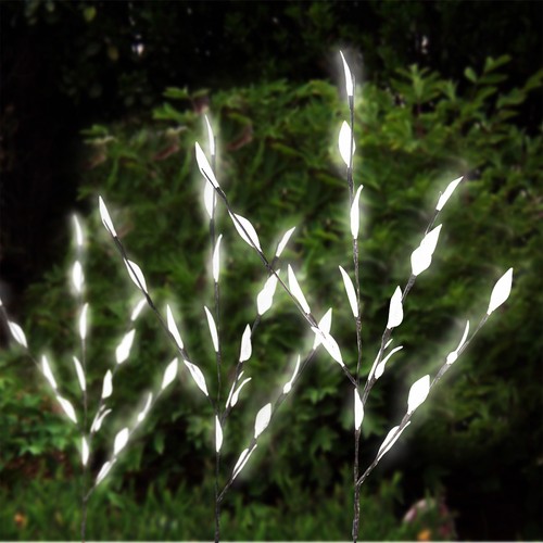 3 X élégant ornementales Branch tree leaf à Énergie Solaire Extérieur Jardin Lumières DEL