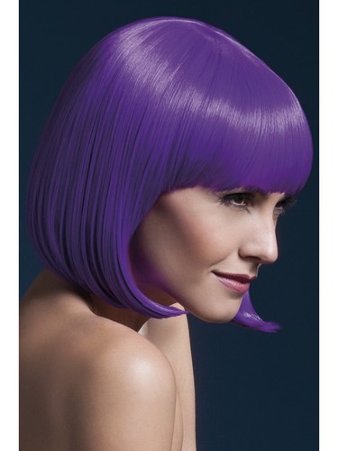 Resistente al calore Parrucca Lavabile Styleable Ladies Parrucca Costume Parrucca Elise Viola