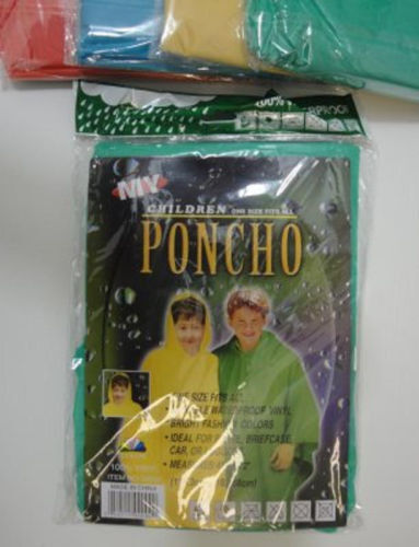 144 Children/'s Rain Ponchos Child/'s Kids Vinyl Rain Poncho 45/" x 72/" WHOLESALE