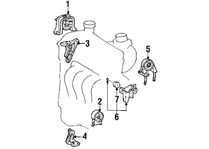 TOYOTA 1237123011 GENUINE OEM REAR INSULATOR