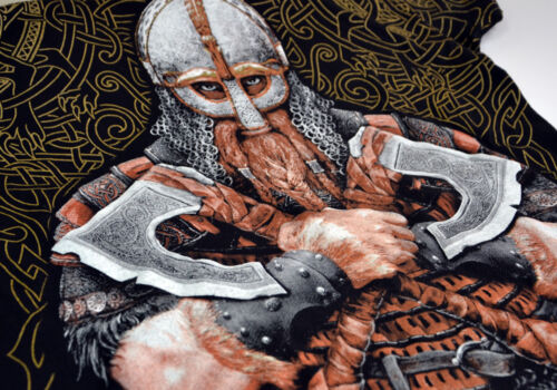 T-Shirt Valhalla Nordic Division Drakar Viking Warrior Odin Thor Wiking Vikings