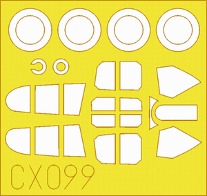 Eduard Mask 1//72 P-40E Mk I Warhawk Mask for Hasegawa CX 099