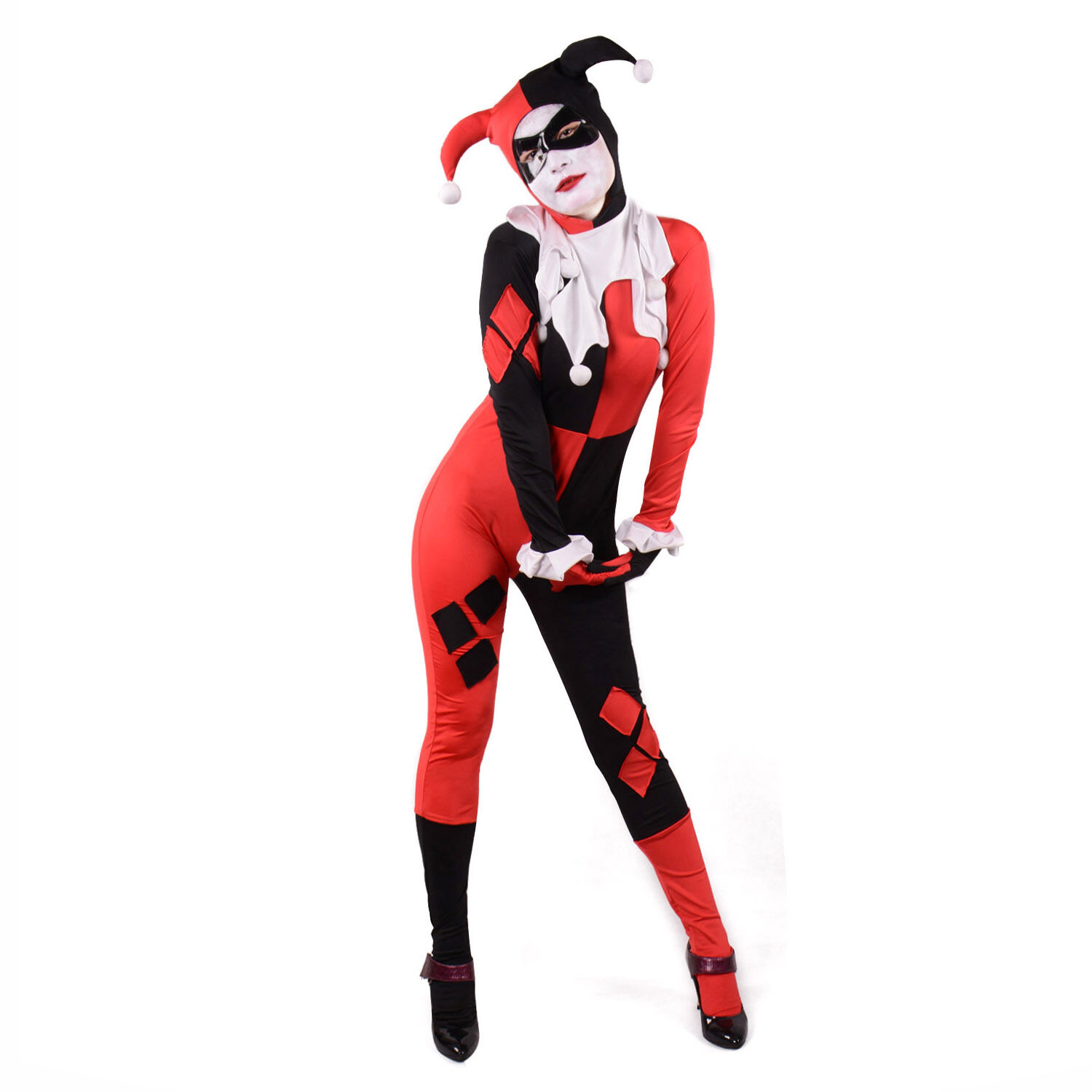 Harley Quinn Gotham Girls Costume Batman Fancy Dress Clown Outfit Custom Made