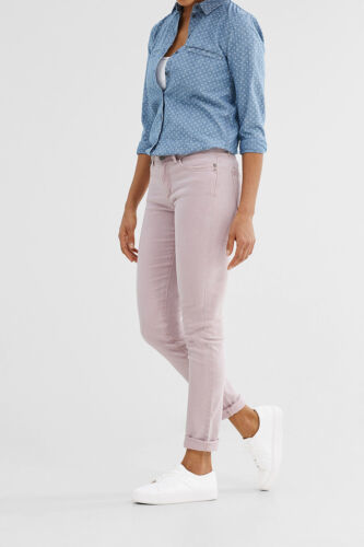 Ladies Slim Skinny EX FAMOUS MAKE Coloured ESPRIT Jeans With Decorative ZIP-Pink