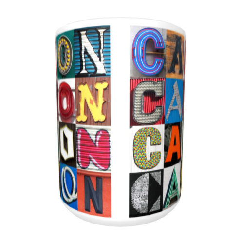 Details about  / CANON Coffee Mug Cup featuring the name in photos of sign letters