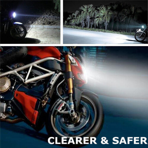For Motorcycle Motorbike H4 6500K LED Hi//Lo Beam Headlight Fog Light Bulb Lamp