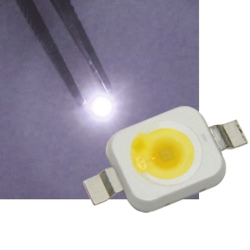 1 vatios highpower LED plateada colores//1 W High Power SMD LED blancos White 1w 350ma