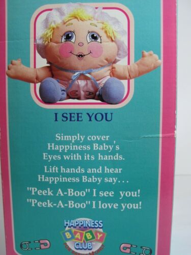 Vintage 1995  Happiness Baby Club Peek-A-Boo First Doll Talking Toy New 