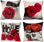 Throw Pillow Covers for Couch Pillows Turquoise or Red Rose Cushion Case Set of