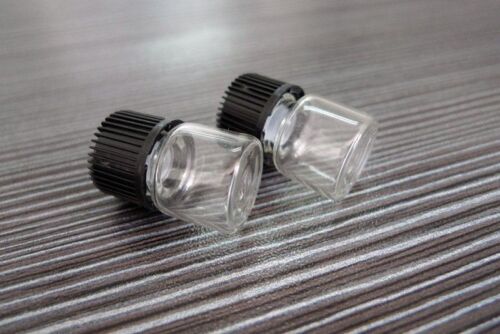 20pcs 1ml 16x21mm Hot Empty Clear Bottles Glass Vials With Black Screw Cap New 