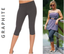 KNEE LENGTH ¾ GRAPHITE Womens Leggings Run Gym Fitness Trousers Leggins