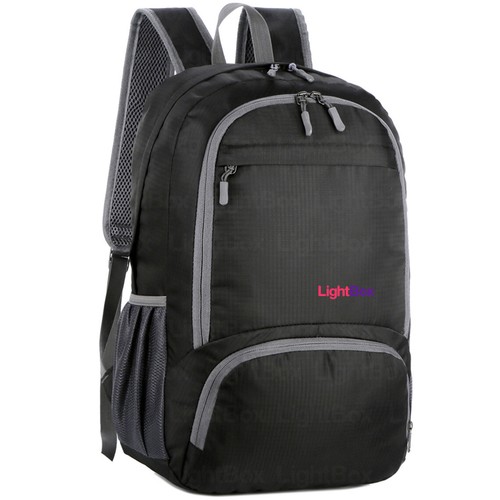 Mochila Plegable Impermeable Ligera para Viaje Camping Unisex Bolsa Negro Laptop