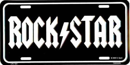 ROCK STAR ROCKSTAR METAL LICENSE PLATE CAR TAG #1001