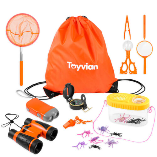 Toyvian Kinder Fernglas Spielzeug Set Draussen Forscherset Kit Taschenlampe DHL 