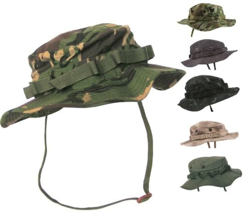 NEW KombatUK US Army Style Jungle Military Webbing Durable Ripstop Boonie Hat 