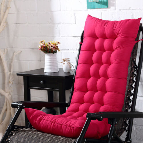 New Garden Rocking Deck Chair High Back Chair Outdoor Thick Sun Seat Pad Cushion