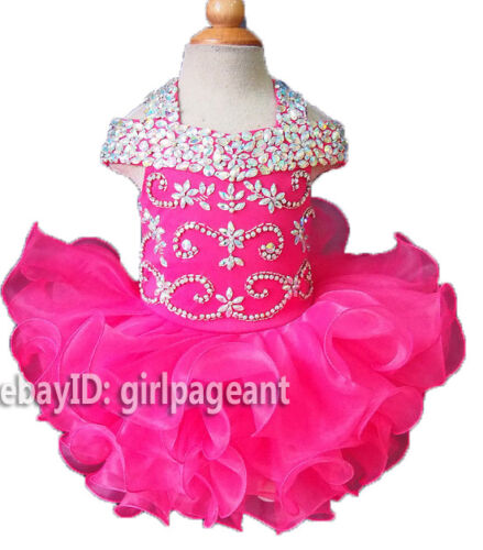 Infant/toddler/baby Crystals Off-shoulder Gliz Pageant Dress 3T G081-3 