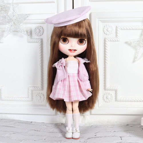 Details about  &nbsp;OB24/Blythe BJD Clothes Doll Outfit Lovely Kid Suit Jacket+Dress+Hat+Socks AZONE