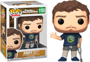 Andy with Leg Casts US Exclusive Pop Vinyl RS Parks and Recreation -FUN56...