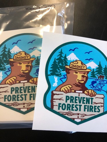 Smokey Bear Decal OLD SCHOOL 1960’s Prevent Forest Fires 2 For 1