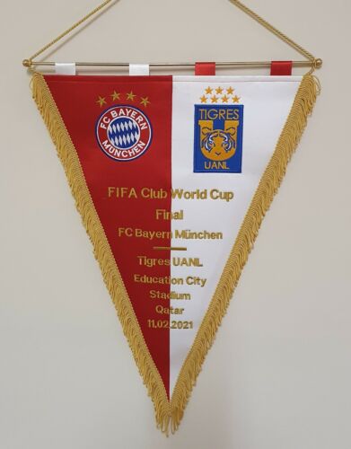FIFA Club World Cup Final 2021 FC Bayern München v Tigres UANL Wimpel Pennant 