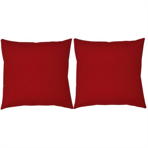 USA Made* SET OF 2 RoomCraft Cotton Canvas Solid Square Throw Pillows Cushions 