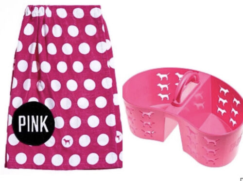 Victoria’s Secret VS PINK Shower Caddy Basket Towel Wrap Bath Accessories