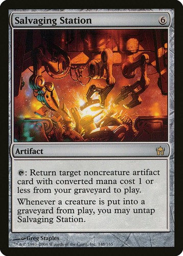 Salvaging Station Fifth Dawn HEAVILY PLD Artifact Rare MAGIC MTG CARD ABUGames