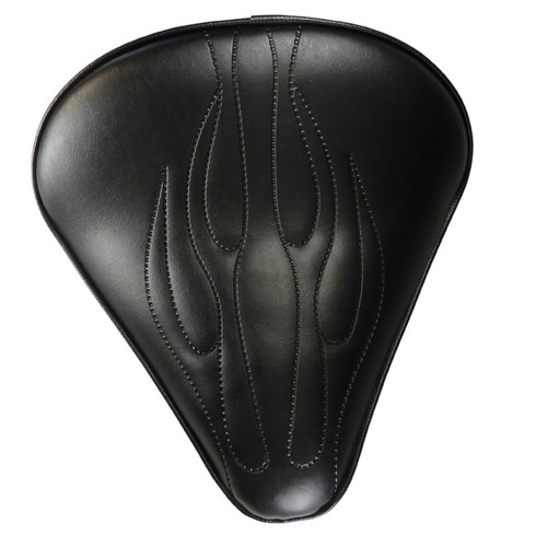 Motorradsitz Solositz schwarz extra flach flamed Style Choppersitz Bobber Custom