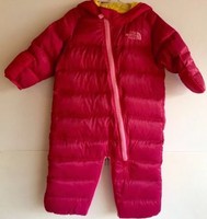 The North Face Lil Snuggler Infant Baby Girl  Down Bunting SnowSuit 3-6M $125NEW