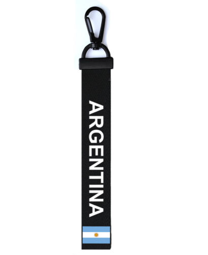 Argentina Key Chain Keyring Luggage Tag Zipper Pull Bag Argentine Flag Key Ring 