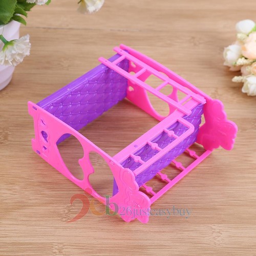 7pcs Cute Dolls House Furniture Plastic Bunk Bed Play House Toys Baby Girls Gift