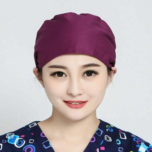 Bouffant Medical  Scrub Hat Cotton Cap Adjustable Doctor Surgical  Nurse