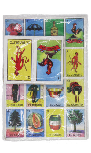 54 playing cards Details about   Loteria Mexicana Regular "Bingo" 20 playing boards 