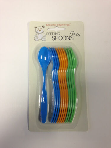 New 12 Baby Feeding Spoons First Steps Children Cutlery Kids Feeding Feed Spoon