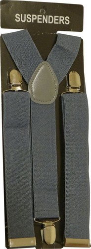BRACES UNISEX 35MM MENS WOMENS ELASTIC Y-BACK ADJUSTABLE SUSPENDERS CLIP ON