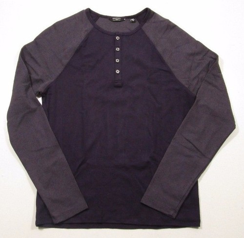 Saks Fifth Avenue Men/'s Modern Two-Toned Raglan Sleeve Henley