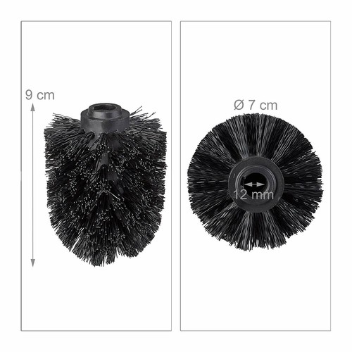 WC Buerstenkopf im 5er Set, lose Toilettenbuersten 12mm Gewinde, Ersatzbue 2A 1X