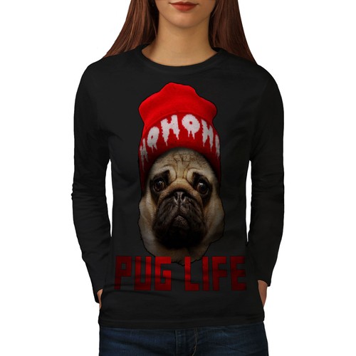 Cool Pug Thug Life Women Long Sleeve T-shirt NEWWellcoda