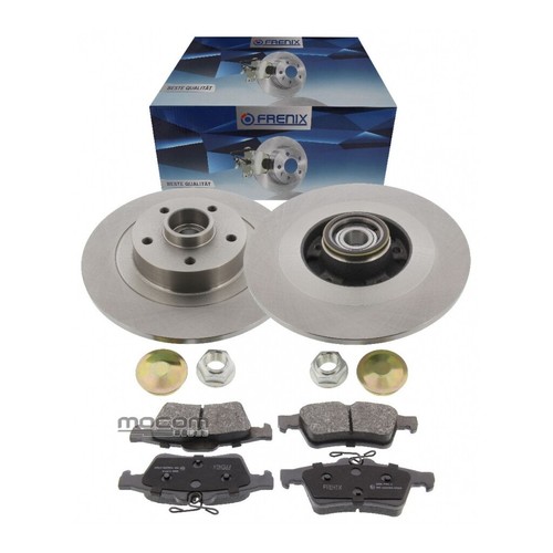 mit ABS Ring + Radlagersatz Bremsensatz Hinten für RENAULT LAGUNA III