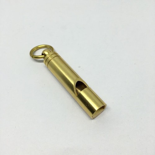 Outdoor EDC Solid Brass Survival Whistle Emergency Fire whistle Tool Key Ring