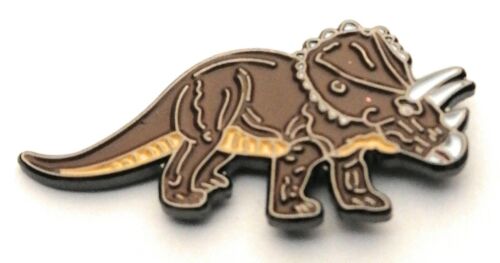 Triceratops Dinosaur Enamel & Metal Lapel Pin Badge 25mm Gift Idea 
