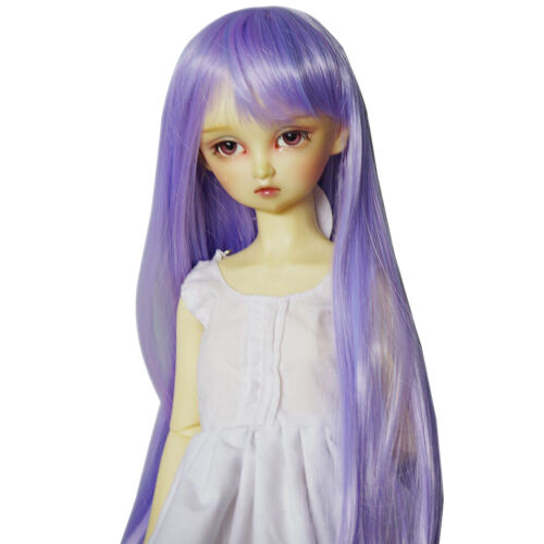 PF 97# Cute Purple Straight Long Wig 1//3 SD AOD BJD Doll Dollfie 8/"-9/"