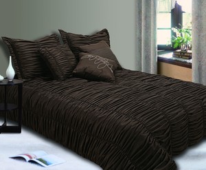 Jenny-George-Designs-Ruched-Comforter-Set-7-Piece-Full-Chocolate