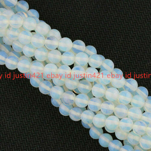 White Opal Opalite Glossy Faceted Round Gems Ball Loose Beads 4//6//8//10//12//14mm