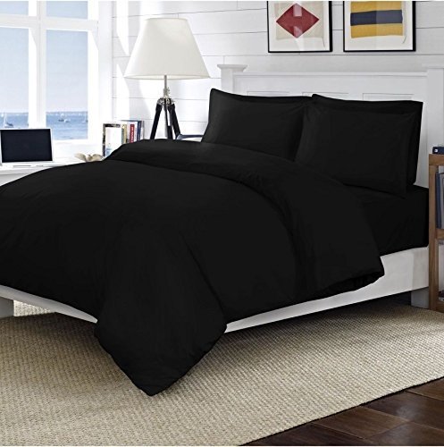 200 TC 100/% Egyptian Cotton 40CM//16/" Extra Deep Fitted Sheet Matching Pillowcase